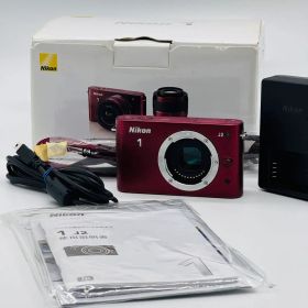 【箱付き美品】Nikon 1 J2 ボディ レッド ニコン ミラーレス一眼 赤