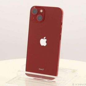 〔中古〕Apple(アップル) iPhone13 128GB プロダクトレッド MLNF3J／A SIMフリー〔377-ud〕