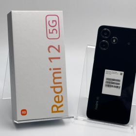【ケーブル付き箱付き中古A】Redmi 12 5G XIG03 4GB+128GB ミッドナイトブラック SIMフリー 白ロム