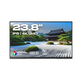 JAPANNEXT 23.8インチ IPSパネル 4K(3840x2160)解像度 大型モバイルモニター JN-MD-IPS238U-C6 USB-C(最大65W給電) HDMI DCI-P3:99% Adobe RGB:92% H