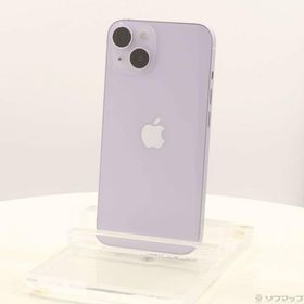 〔中古〕Apple(アップル) iPhone14 128GB パープル MPUY3J／A SIMフリー〔295-ud〕