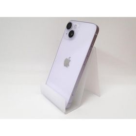 【中古】Apple au 【SIMフリー】 iPhone 14 128GB パープル MPUY3J/A【戸塚】保証期間１ヶ月【ランクB】