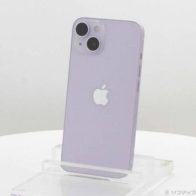〔中古〕Apple(アップル) iPhone14 128GB パープル MPUY3J／A SIMフリー〔377-ud〕