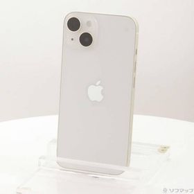 〔中古〕Apple(アップル) iPhone14 128GB スターライト MPUQ3J／A SIMフリー〔377-ud〕