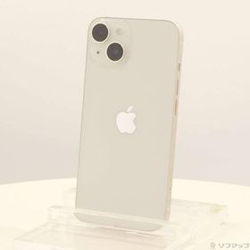 〔中古〕Apple(アップル) iPhone14 128GB スターライト MPUQ3J／A SIMフリー〔198-ud〕