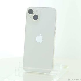 〔中古〕Apple(アップル) iPhone14 128GB スターライト MPUQ3J／A SIMフリー〔377-ud〕