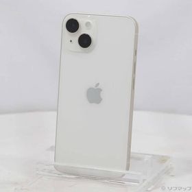 〔中古〕Apple(アップル) iPhone14 128GB スターライト MPUQ3J／A SIMフリー〔198-ud〕