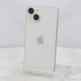 〔中古〕Apple(アップル) iPhone14 128GB スターライト MPUQ3J／A SIMフリー〔344-ud〕