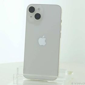 〔中古〕Apple(アップル) iPhone14 128GB スターライト MPUQ3J／A SIMフリー〔377-ud〕