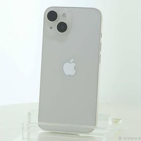〔中古〕Apple(アップル) iPhone14 128GB スターライト MPUQ3J／A SIMフリー〔262-ud〕