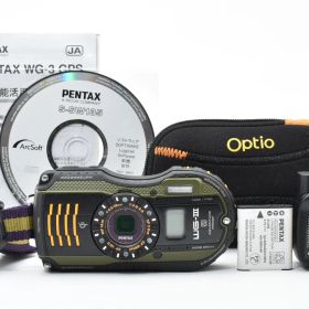 PENTAX ペンタックス WG-3 GPS グリーン /3065 動作OK 返金保証