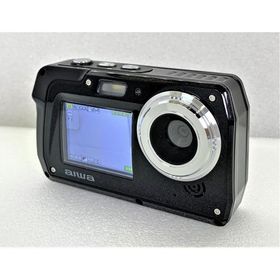 中古 防水コンパクトデジタルカメラ aiwa cam DCW JA5-DCM0002 フロントディスプレイ搭載
