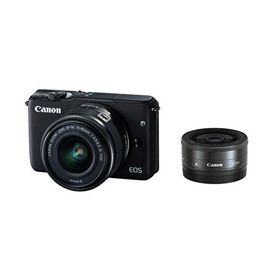 Canon ミラーレス一眼カメラ EOS M10 ダブルレンズキット(ブラック) EF-M15-45mm F3.5-6.3 IS STM EF-M22mm F2 STM 付属 EOSM10BK-WLK