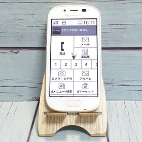 富士通 らくらくスマートフォン3 F-06F docomo ホワイト 本体 白ロム B453622