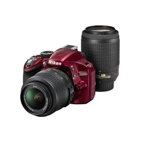 Nikon デジタル一眼レフカメラ D3200 200mmダブルズームキット 18-55mm/55-200mm付属 レッド D3200WZ200RD