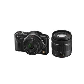 パナソニック ミラーレス一眼カメラ LUMIX GF3 ダブルレンズキット エスプリブラック DMC-GF3W-K