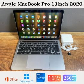 ［良品］Apple MacBook Pro13inch 2020 / Core i7 1.7GHz/メモリ16GB/SSD256GB/Windows11/Office 2024/617