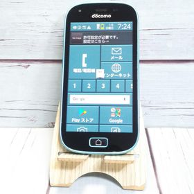 docomo 富士通 F-03K らくらくスマートフォン me blue ブルー 本体 白ロム SIMロック解除済み SIMフリー 536384