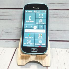 docomo 富士通 F-03K らくらくスマートフォン me blue ブルー 本体 白ロム SIMロック解除済み SIMフリー B629501
