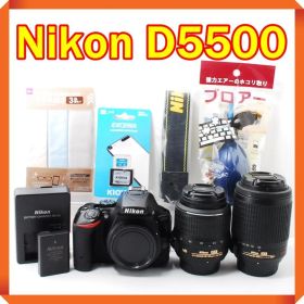 Nikon D5500 一眼レフカメラ スマホ転送 ダブルレンズセット