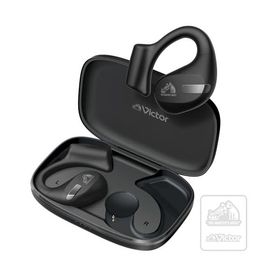 JVCケンウッド Victor HA-NP50T-BA ワイヤレスイヤホン Bluetooth オープンイヤー 耳をふさがない ながら聴き マルチポイント 耳掛け 最大38時間再生