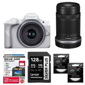 [新品]【お買い得セット】Canon キヤノン EOS R50 ダブルズームキット ホワイト（キャンペーン対象商品）