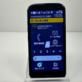 美品 NTT docomo らくらくスマートフォン F-52B ネイビー