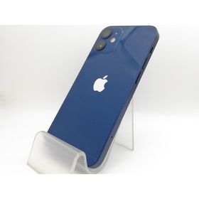【中古】Apple au 【SIMロック解除済み】 iPhone 12 mini 128GB ブルー MGDP3J/A【新宿】保証期間１ヶ月【ランクC】