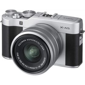 FUJIFILM X-A5レンズキット レンズキット シルバー 良品 動作確認済み 1ヶ月保証付 小型軽量 ミラーレス