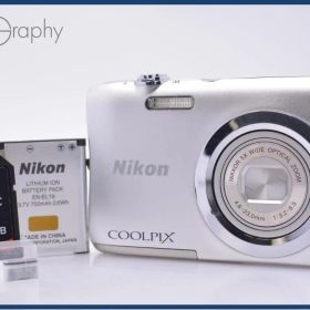 【動作保証】 ニコン Nikon COOLPIX A100 5x バッテリー、ストラップ、メモリカード付 同梱無料 #am7915