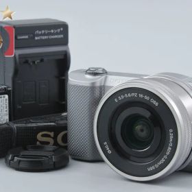 【中古】SONY ソニー α5000 ILCE-5000 パワーズームレンズキット シルバー シャッター回数僅少 多言語対応