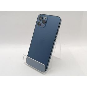 【中古】Apple docomo 【SIMロック解除済み】 iPhone 12 Pro 256GB パシフィックブルー MGMD3J/A【津田沼】保証期間１ヶ月【ランクB】
