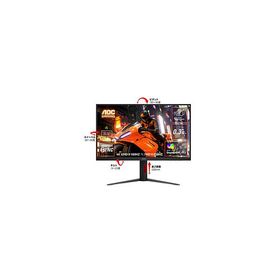 AOC(エーオーシー) U32G4/11 ゲーミングモニター Black ＆ Red ［31.5型 /4K(3840×2160） /ワイド /320Hz］