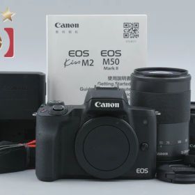 【中古】Canon キヤノン EOS Kiss M2 ダブルズームレンズキット ブラック