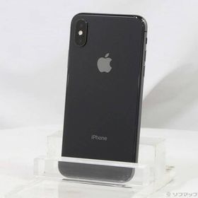 〔中古〕Apple(アップル) iPhoneX 64GB スペースグレイ MQAX2J／A SoftBank〔247-ud〕
