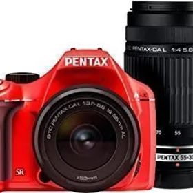 【中古】PENTAX デジタル一眼レフカメラ K-x ダブルズームキット レッド/ピンク 023