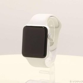 〔中古〕Apple(アップル) Apple Watch Series 3 GPS 42mm シルバーアルミニウムケース ホワイトスポーツバンド〔247-ud〕