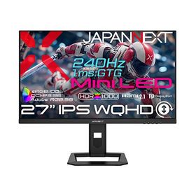 JAPANNEXT JN-IPSM27G240Q-HSP ゲーミング液晶ディスプレイ 27型/ 2560×1440/ HDMI×2、DP×1/ ブラック/ スピ…