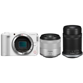 【送料無料】Canon キヤノン EOS R50 V ホワイトク ダブルズームキット ミラーレスカメラ 動画撮影 ライブ配信 Vlog カメラ