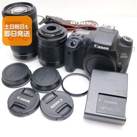 美品 EOS 8000D ダブルズームキット ブラック 即日発送 一眼レフ Canon 本体 あすつく 土日祝発送OK