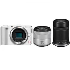 「訳あり品-外装箱傷あり」新品 デジタル一眼カメラ Canon EOS R50 V ダブルズームキット [ホワイト]