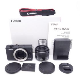 【極上品】キヤノン Canon ミラーレス一眼カメラ EOS M200 標準ズームキット ブラック [W2607030A]