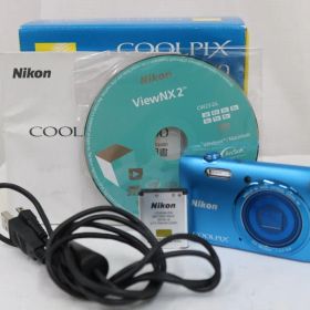 【返品保証】 【元箱付き】ニコン Nikon COOLPIX S3600 ブルー 8x 付属品多数 コンパクトデジタルカメラ e15582