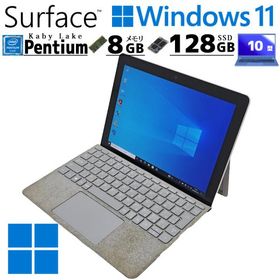タブレットPC 中古パソコン Microsoft Surface Go Windows10 Pro Pentium 4415Y メモリ 8GB SSD 128GB 10型 無線LAN Wi-Fi WEBカメラ 10インチ B5 本体 3ヶ月保
