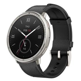 アマズフィット sp170073-C225 Amazfit Active 2 Round ブラックレザープレミアムバージョン ブラック