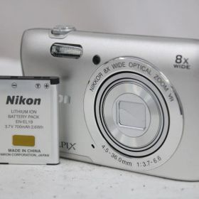 【返品保証】 ニコン Nikon COOLPIX S3700 8x バッテリー付き コンパクトデジタルカメラ e16114