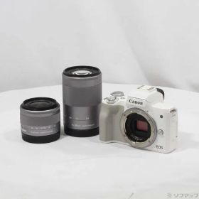 ソフマップ 〔中古品〕 EOS Kiss M ホワイト ダブルズームキット【348】
