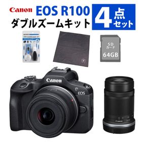 キヤノン デジタル一眼レフカメラ EOS R100・ダブルズームキット（6052C021） （合計4点セット）
