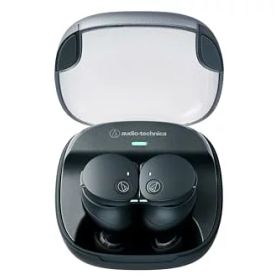 audio-technica ATH-CKS50TW2 BK 完全ワイヤレスイヤホン bluetooth マグネティックスイッチ機能 最大約65時間再生 IP55 防水防塵 マルチポイント対応 置き忘れアラート ヒアスルー 低遅延モード 急速充電 Qi