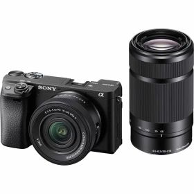 ソニー ミラーレス一眼カメラ「α6400」ダブルズームレンズキット（ブラック） ILCE-6400X-B SONY